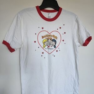Vintage MAC Archie's Girls White and Red Promotional T-Shirt